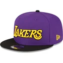 casquette-plate-violette-et-noire-snapback-9fifty-statement-los-angeles-lakers-nba-new-era