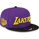 fioletowo-czarna-plaska-czapka-snapback-9fifty-statement-los-angeles-lakers-nba-od-new-era