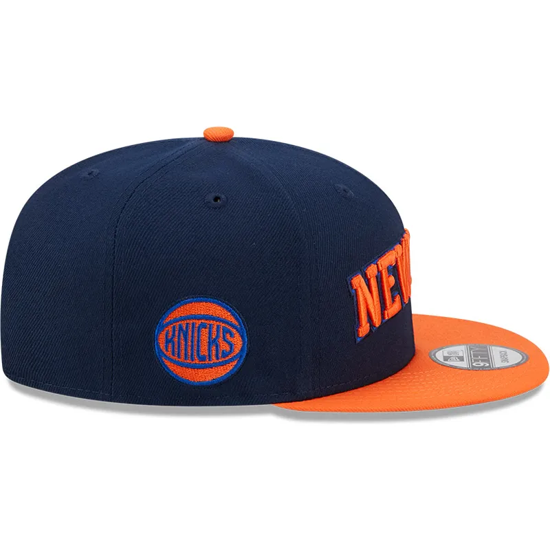 granatowo-pomaranczowa-czapka-z-daszkiem-snapback-9fifty-statement-new-york-knicks-nba-marki-new-era