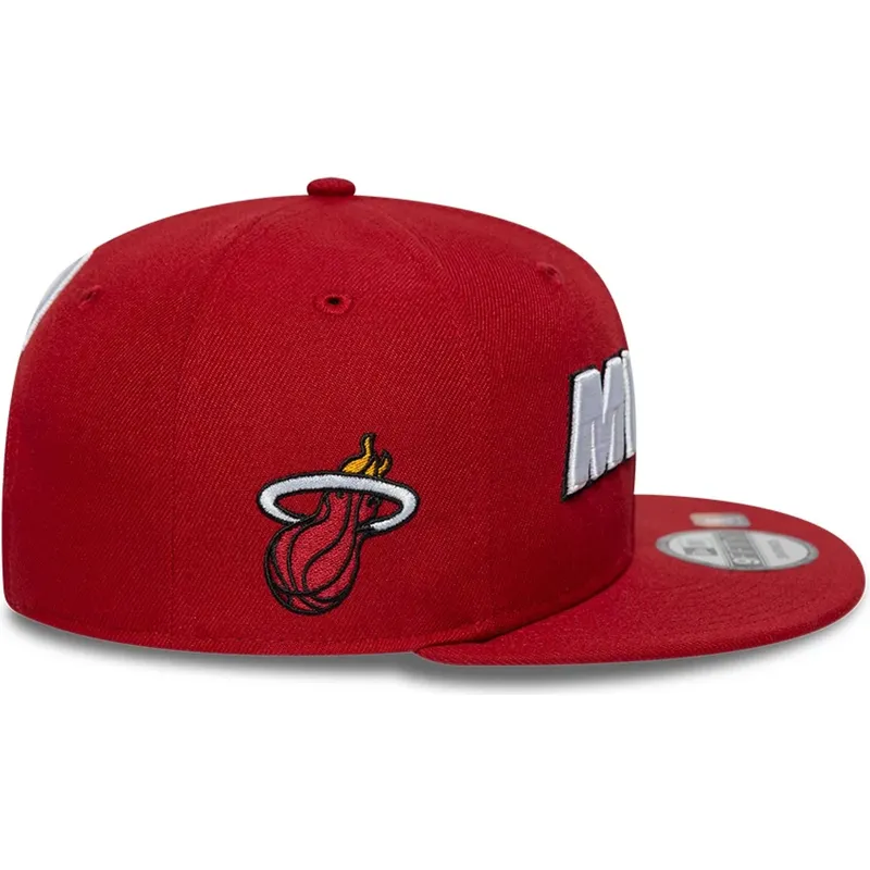 czerwona-czapka-z-daszkiem-snapback-9fifty-statement-miami-heat-nba-marki-new-era