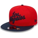 gorra-plana-roja-y-azul-marino-snapback-9fifty-statement-de-los-angeles-clippers-nba-de-new-era