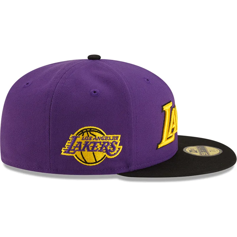 cappello-piatto-viola-e-nero-aderente-59fifty-statement-dei-los-angeles-lakers-nba-di-new-era
