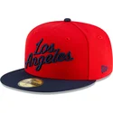 casquette-plate-rouge-et-bleue-marine-ajustee-59fifty-statement-los-angeles-clippers-nba-new-era