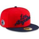 casquette-plate-rouge-et-bleue-marine-ajustee-59fifty-statement-los-angeles-clippers-nba-new-era