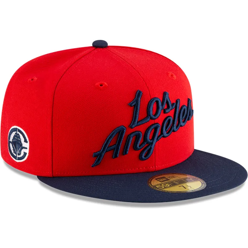 los-angeles-clippers-nba-new-era-59fifty-statement-rod-och-marinbla-justerbar-flat-keps
