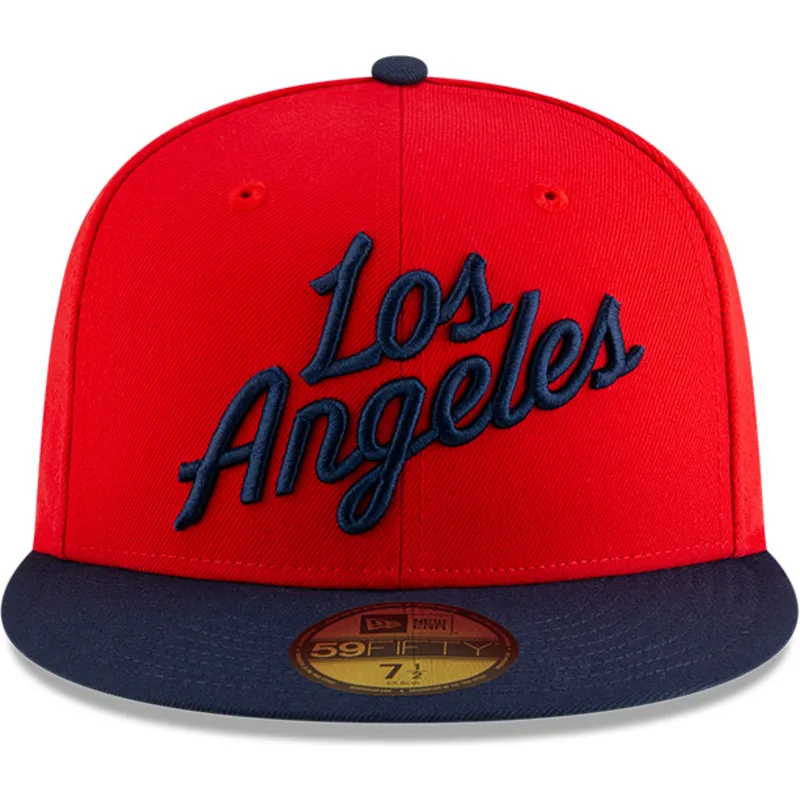 los-angeles-clippers-nba-new-era-59fifty-statement-rod-och-marinbla-justerbar-flat-keps