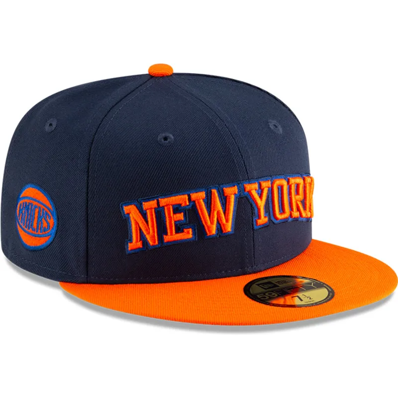 granatowo-pomaranczowa-dopasowana-czapka-z-daszkiem-59fifty-statement-new-york-knicks-nba-od-new-era