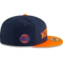 cappello-piatto-blu-navy-e-arancione-aderente-59fifty-statement-dei-new-york-knicks-nba-di-new-era
