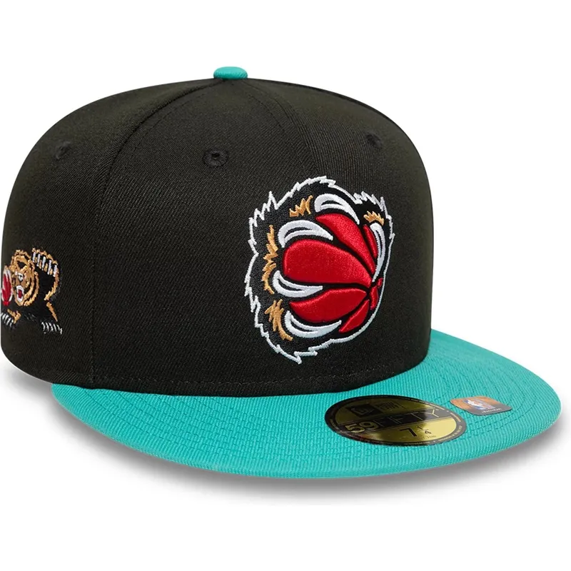 czarna-i-zielona-plaska-czapka-59fifty-classic-memphis-grizzlies-nba-od-new-era