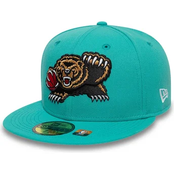 Cappellino piatto verde regolabile 59FIFTY Classic dei Memphis Grizzlies NBA di New Era