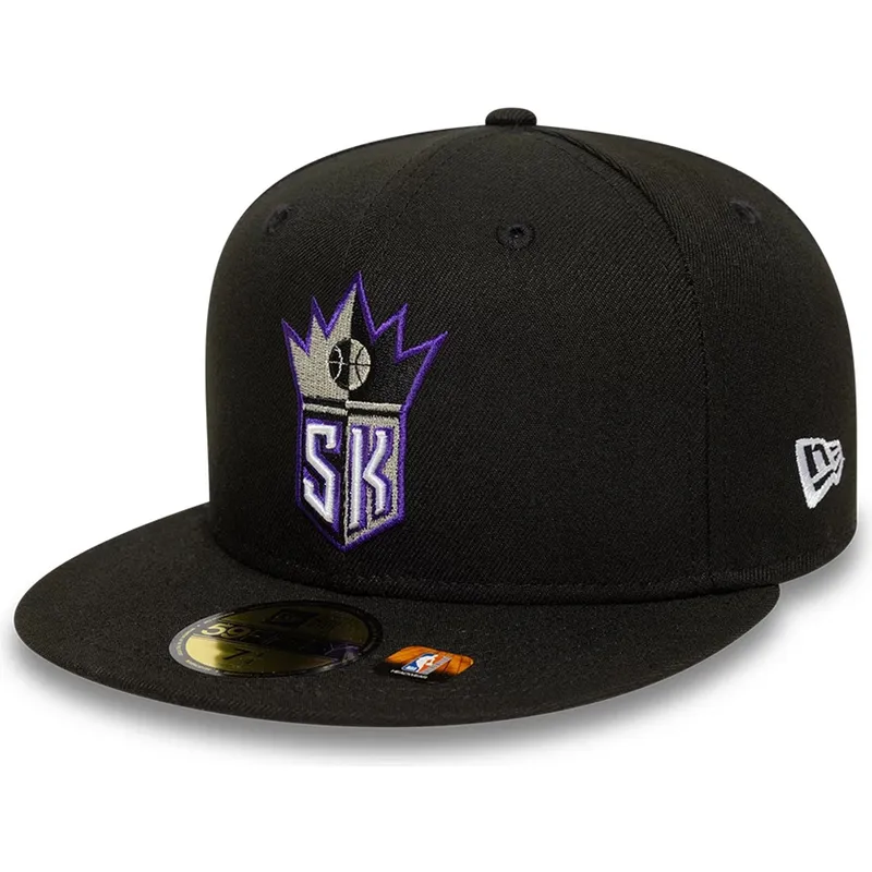 svart-justerbar-flat-keps-59fifty-classic-sacramento-kings-nba-fran-new-era