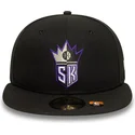 cappellino-nero-piatto-regolabile-59fifty-classic-dei-sacramento-kings-nba-di-new-era