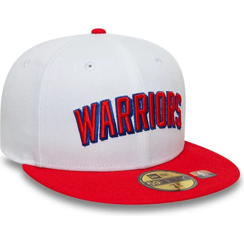vit-och-rod-justerbar-59fifty-classic-flat-keps-golden-state-warriors-nba-fran-new-era