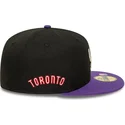 cappellino-piatto-nero-e-viola-regolato-59fifty-classic-dei-toronto-raptors-nba-di-new-era