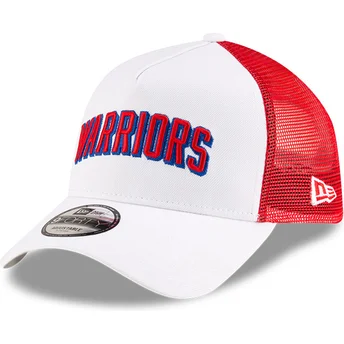 Biała i czerwona czapka trucker A Frame Classic Golden State Warriors NBA od New Era