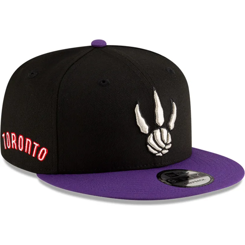 cappello-piatto-nero-e-viola-snapback-9fifty-classic-di-toronto-raptors-nba-di-new-era