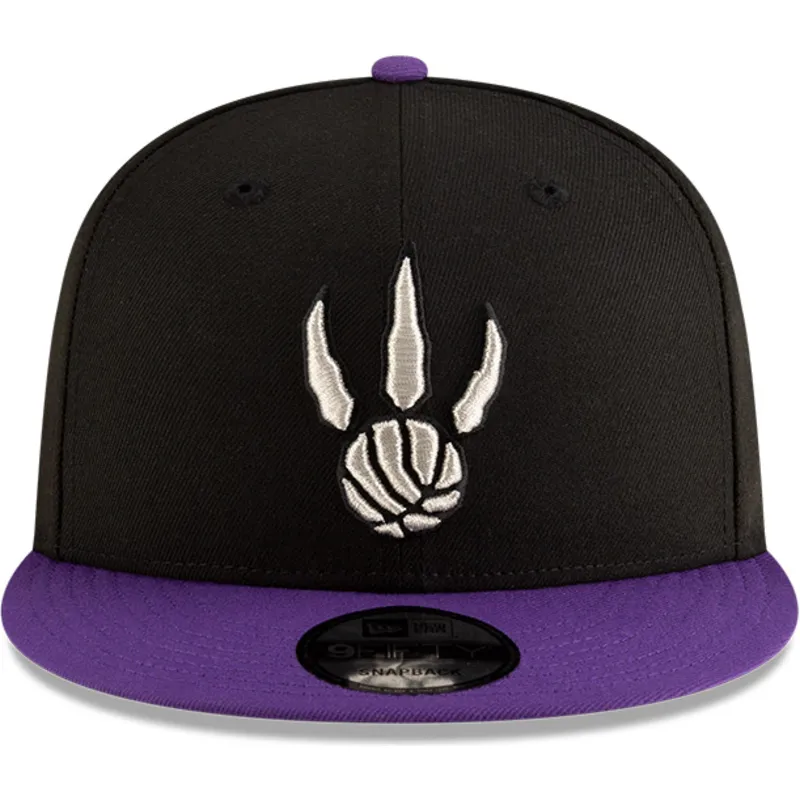 cappello-piatto-nero-e-viola-snapback-9fifty-classic-di-toronto-raptors-nba-di-new-era
