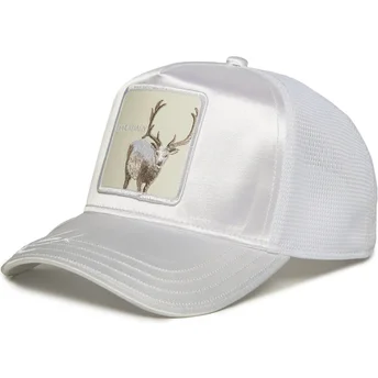 Casquette trucker blanche cerf Legendary Wait For It The Farm Total Whiteout Goorin Bros.