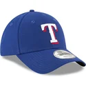 new-era-curved-brim-9forty-the-league-texas-rangers-mlb-blue-adjustable-cap