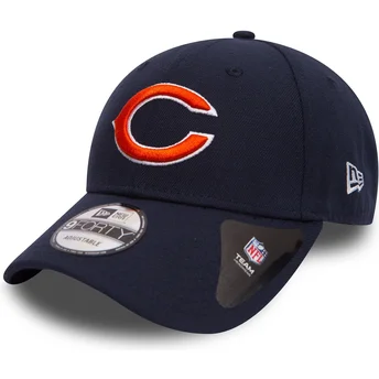 Marineblaue verstellbare Curved Cap 9FORTY The League der Chicago Bears NFL von New Era