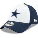 cappellino-curvo-bianco-e-blu-navy-regolabile-9forty-the-league-di-dallas-cowboys-nfl-di-new-era