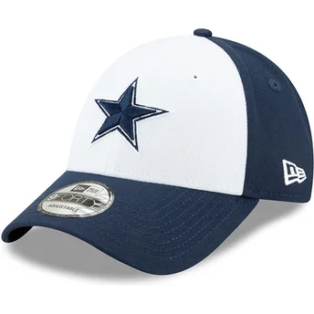 Justerbar 9FORTY The League hvid og marineblå buet kasket fra Dallas Cowboys NFL fra New Era