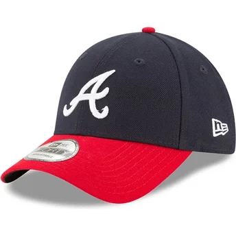 New Era Curved Brim 9FORTY The League Atlanta Braves MLB marineAdjustable Cap blau und rot