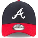 marineblaue-und-rote-verstellbare-curved-cap-9forty-the-league-atlanta-braves-mlb-von-new-era