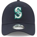 justerbar-marinebla-kurvet-kasket-9forty-the-league-fra-seattle-mariners-mlb-fra-new-era