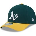 cappellino-snapback-9forty-m-crown-player-replica-degli-oakland-athletics-mlb-di-new-era-verde-e-giallo-con-visiera-curva