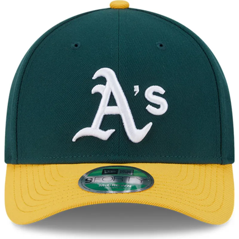 oakland-athletics-mlb-9forty-m-crown-player-replica-gron-och-gul-bojd-snapback-keps-fran-new-era