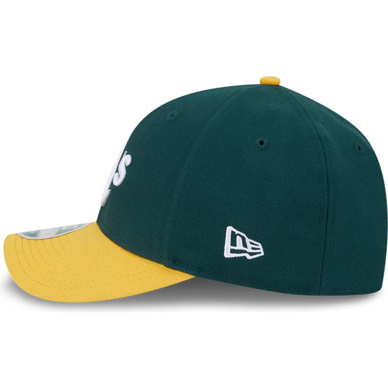 gorra-kurvet-gron-og-gul-snapback-9forty-m-crown-player-replica-fra-oakland-athletics-mlb-fra-new-era