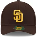 new-era-curved-brim-9forty-m-crown-player-replica-san-diego-padres-mlb-brown-snapback-cap