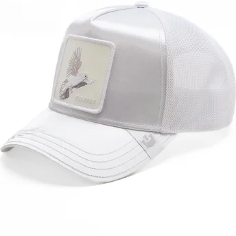 Gorra trucker blanca paloma Blessed Hashtag The Farm Total Whiteout de Goorin Bros.