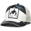 casquette-trucker-noire-et-blanche-epaulard-moto-lamba-killer-the-farm-goorin-bros