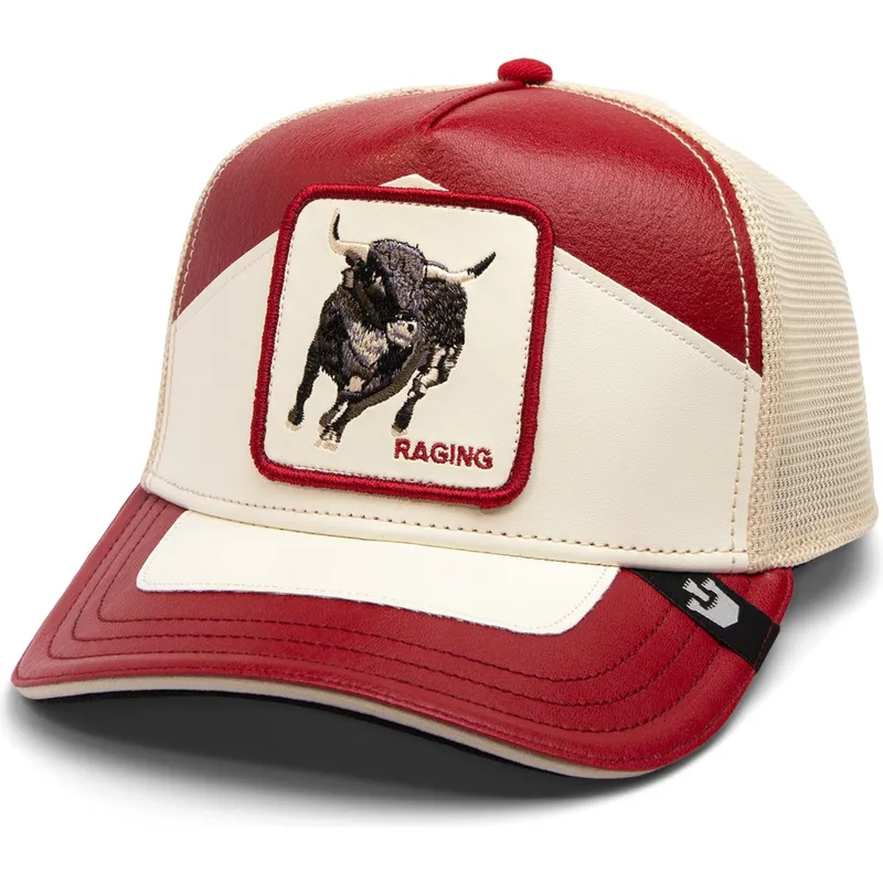 trucker-cap-rot-und-weiss-stier-moto-lamba-raging-the-farm-von-goorin-bros