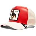 cappellino-trucker-rosso-e-bianco-cane-rottweiler-bad-shleather-boy-the-farm-di-goorin-bros