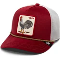 rod-och-vit-trucker-keps-tupp-cock-garnet-rooster-the-farm-jewel-tones-fran-goorin-bros