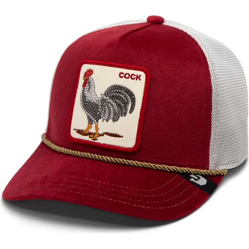 czapka-truckerka-czerwona-i-biala-gallo-cock-garnet-rooster-the-farm-jewel-tones-od-goorin-bros