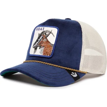 Czapka trucker niebiesko-biała koza Sapphire Goat The Farm Jewel Tones od Goorin Bros.