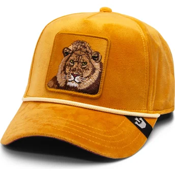 gelbe-gebogene-snapback-kappe-lowe-lion-royalty-the-farm-von-goorin-bros