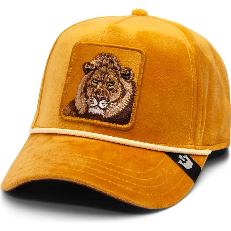 cappellino-visiera-curva-giallo-snapback-leone-lion-royalty-the-farm-di-goorin-bros