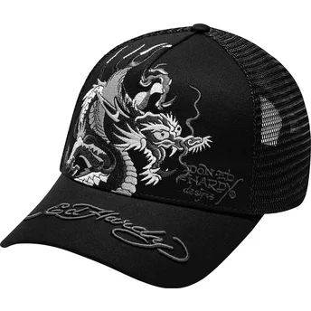 Casquette trucker noire Mono Giant Dragon Ed Hardy