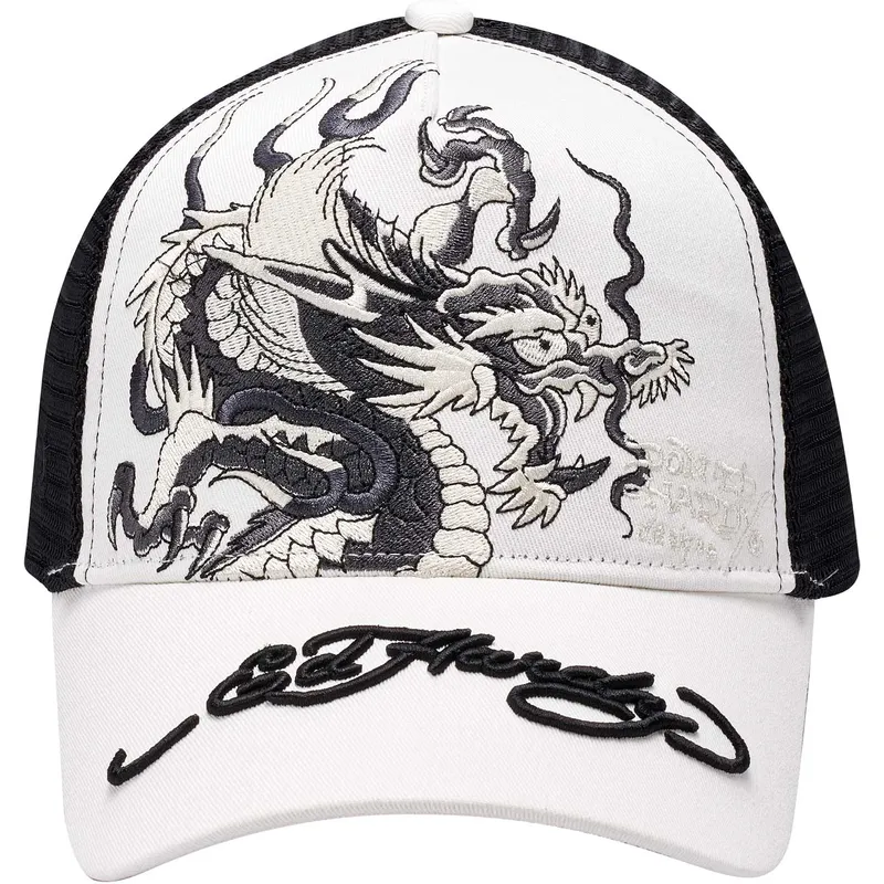 trucker-cap-weiss-und-schwarz-mono-giant-dragon-von-ed-hardy