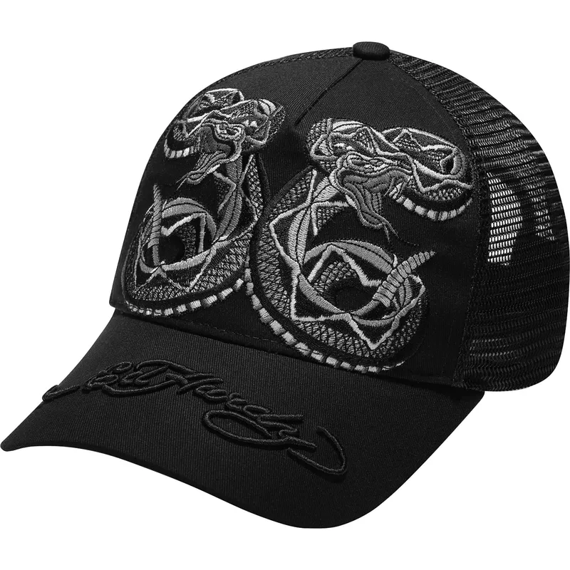 svart-trucker-keps-duo-black-snake-fran-ed-hardy
