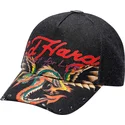 justerbar-sort-buet-kasket-art-for-life-acid-wash-fra-ed-hardy