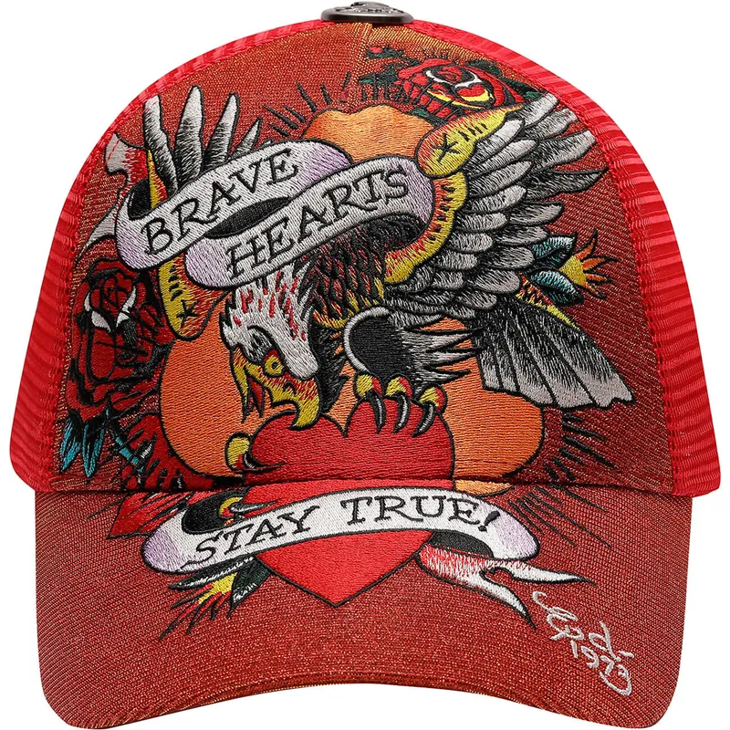 rod-trucker-kasket-brave-hearts-fra-ed-hardy