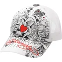 gorra-trucker-blanca-death-or-glory-de-ed-hardy