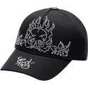 schwarze-verstellbare-curved-cap-flaming-skull-von-ed-hardy