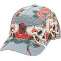 justerbar-bla-bojd-keps-skull-rose-denim-av-ed-hardy
